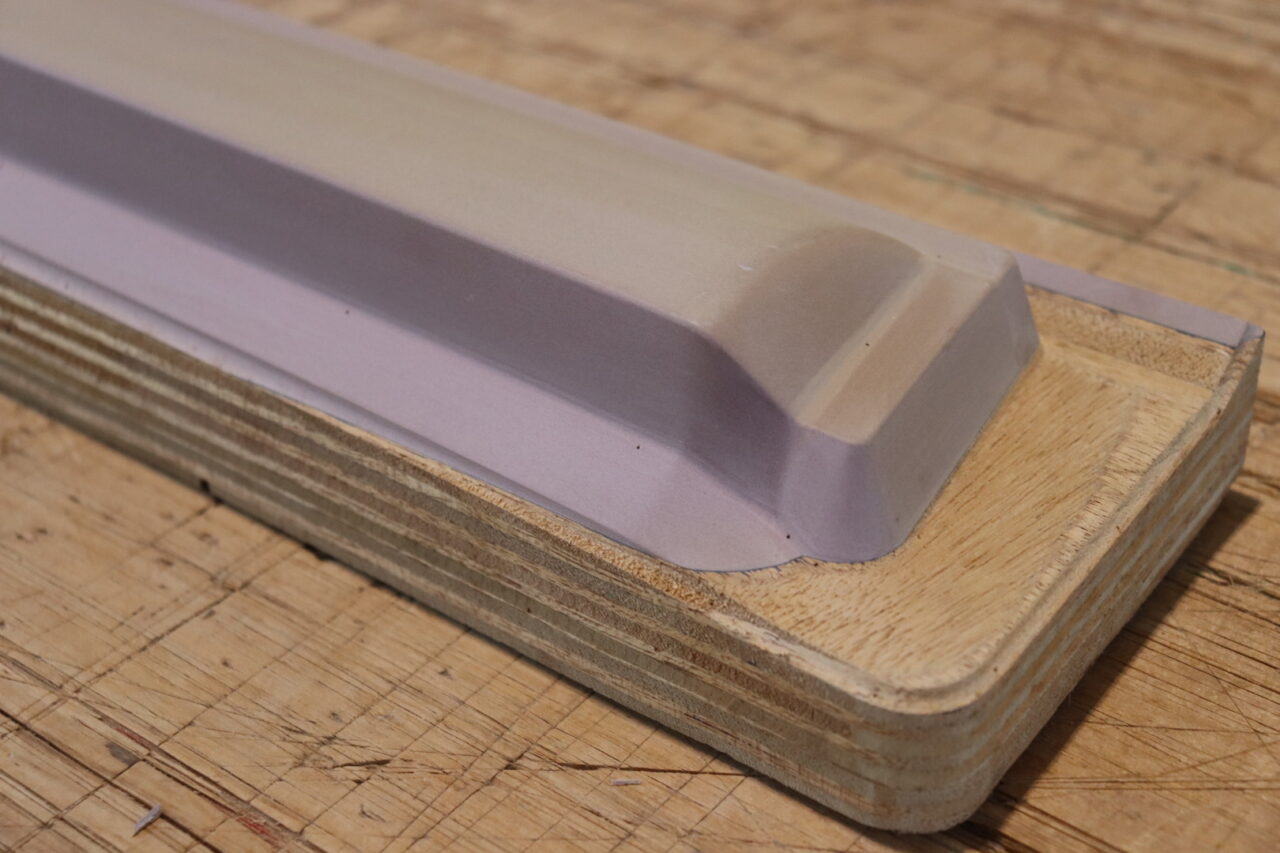 Resin mold used for vacuum forming process with a complex shape