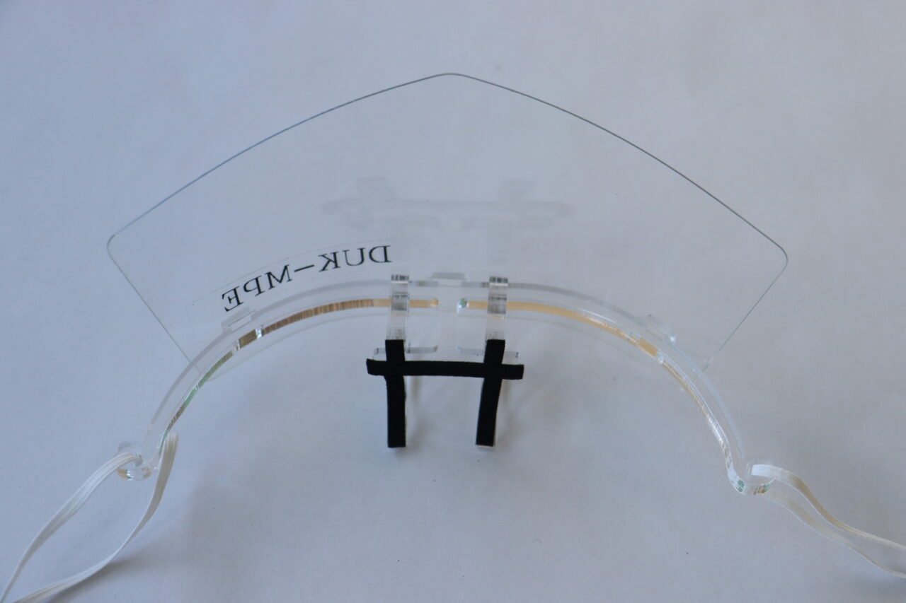 Mouth shield Example of processing acrylic plate using laser engraving machine1