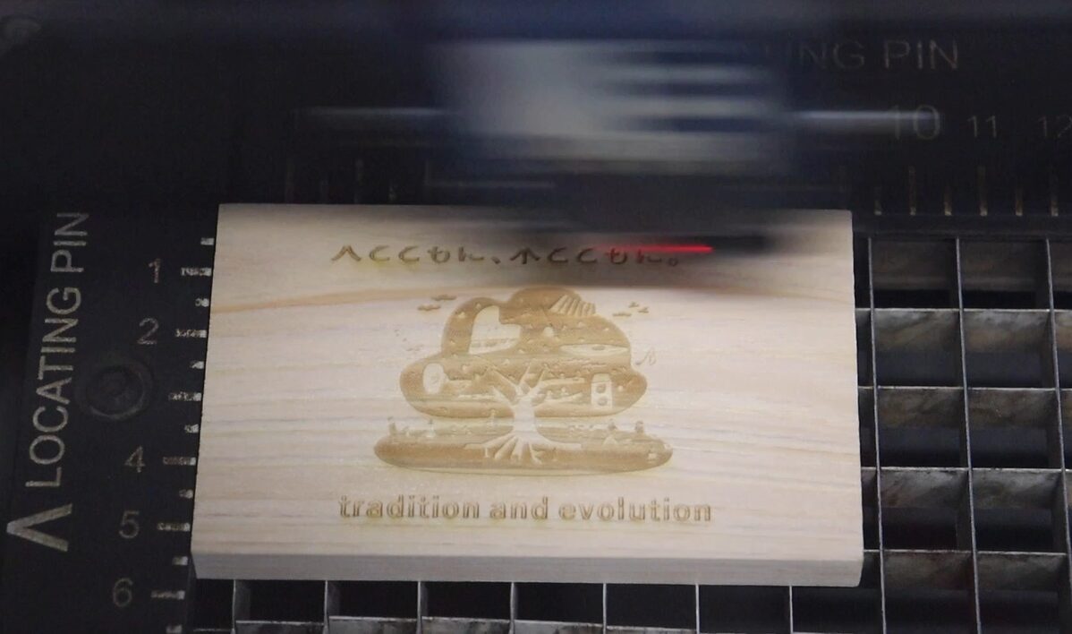 Laser engraving machine illustration engraving processing process2