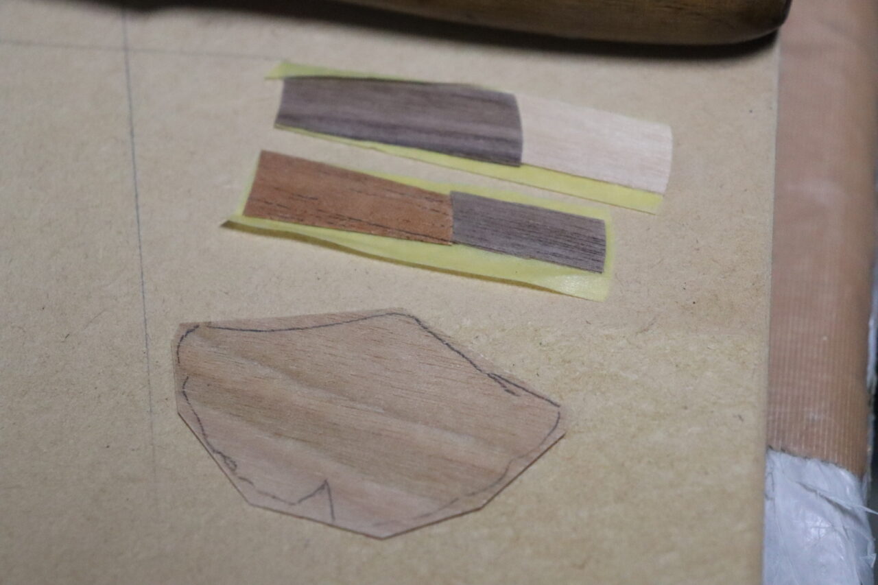 Leaf motif bookmark wooden production4